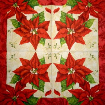 095 Christmas Flowers - 3-ply (95)